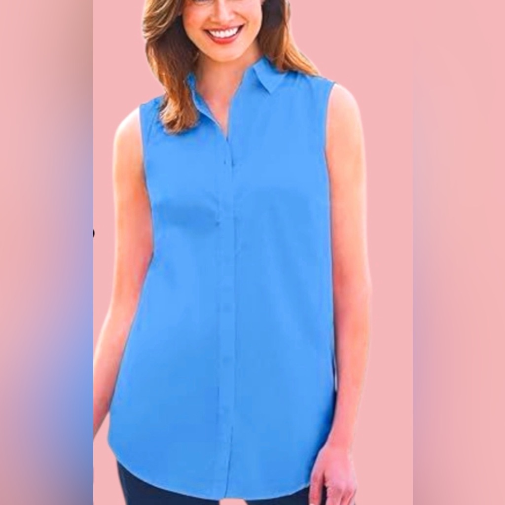 Nwt No Wrinkle Sleeveless Blouse